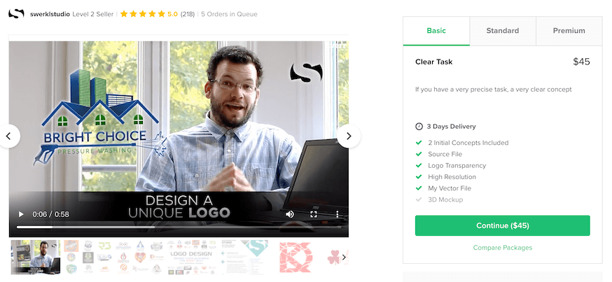 fiverr seller联系界面