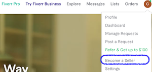 Fiverr 成为seller